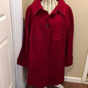 London Fog Wool Blend Lined Coat Size 3X Res